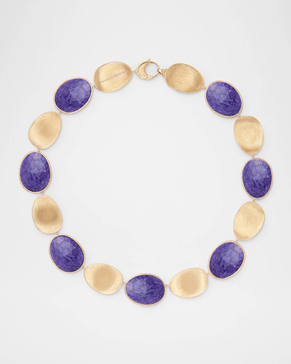 18K Yellow Gold Necklace with Charoite